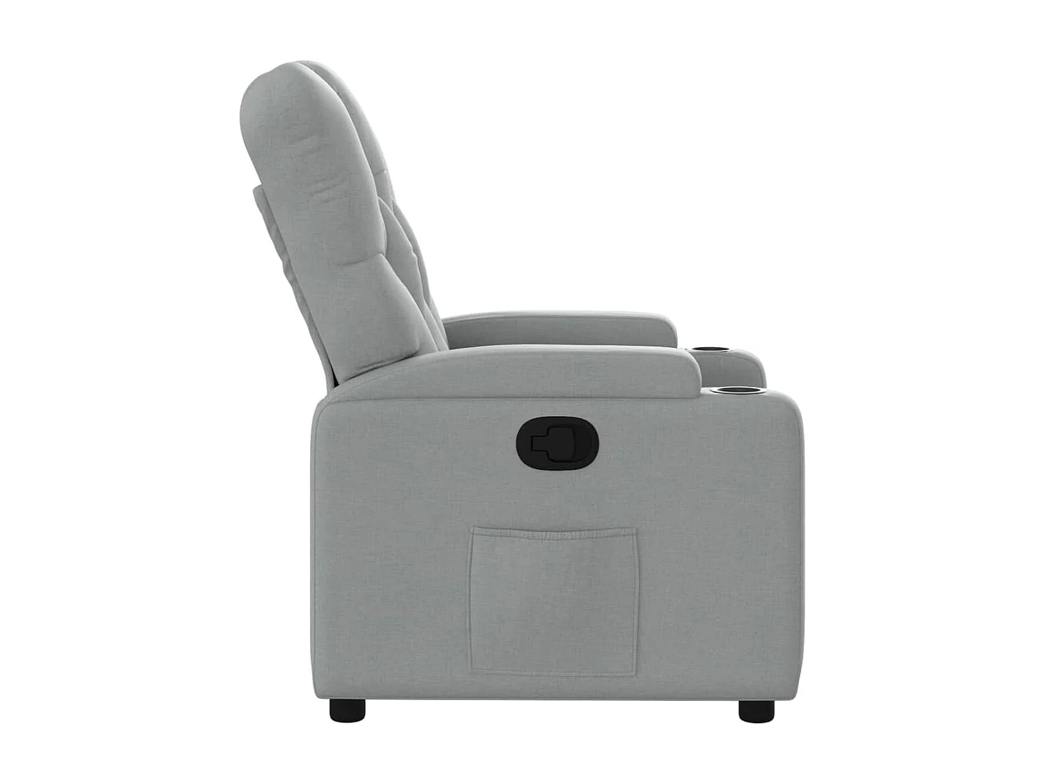 Fauteuil relax TV rembourrage tissu grise 74 x 86.5 x 93.5 cm DEC027905