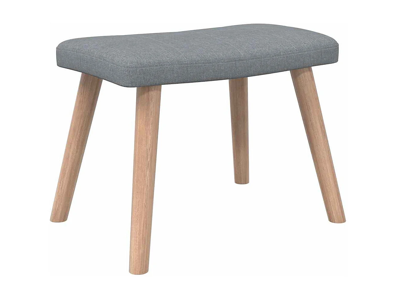 Fauteuil lounge chaise de tissu grise 61.5 x 69 x 95.5 cm DEC026571