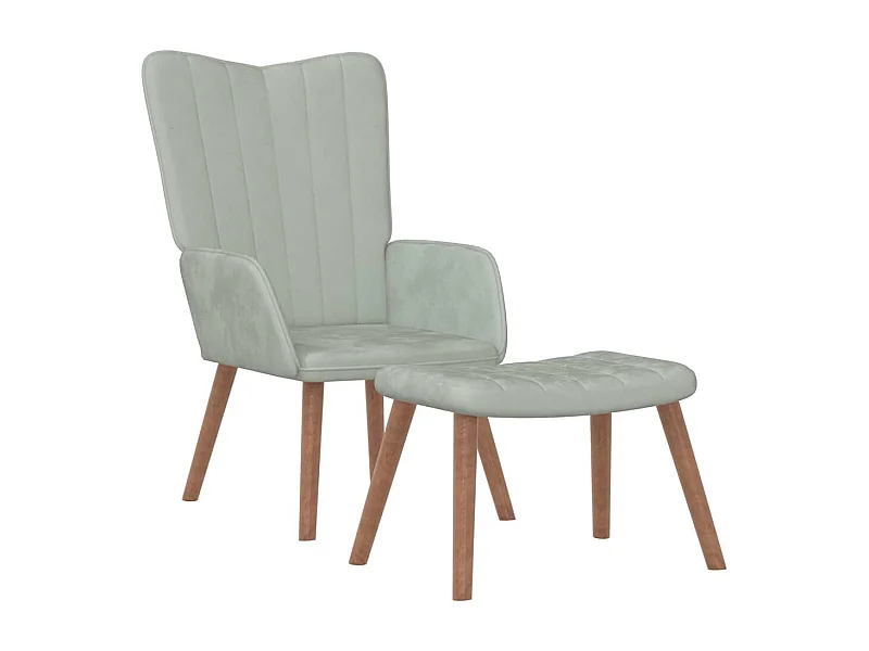 Fauteuil lounge chaise de grise 61.5 x 69 x 95.5 cm DEC026517