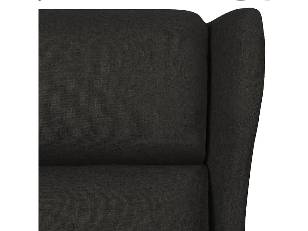 Fauteuil relax TV rembourrage tissu noire 73 x 95 x 103 cm DEC028106