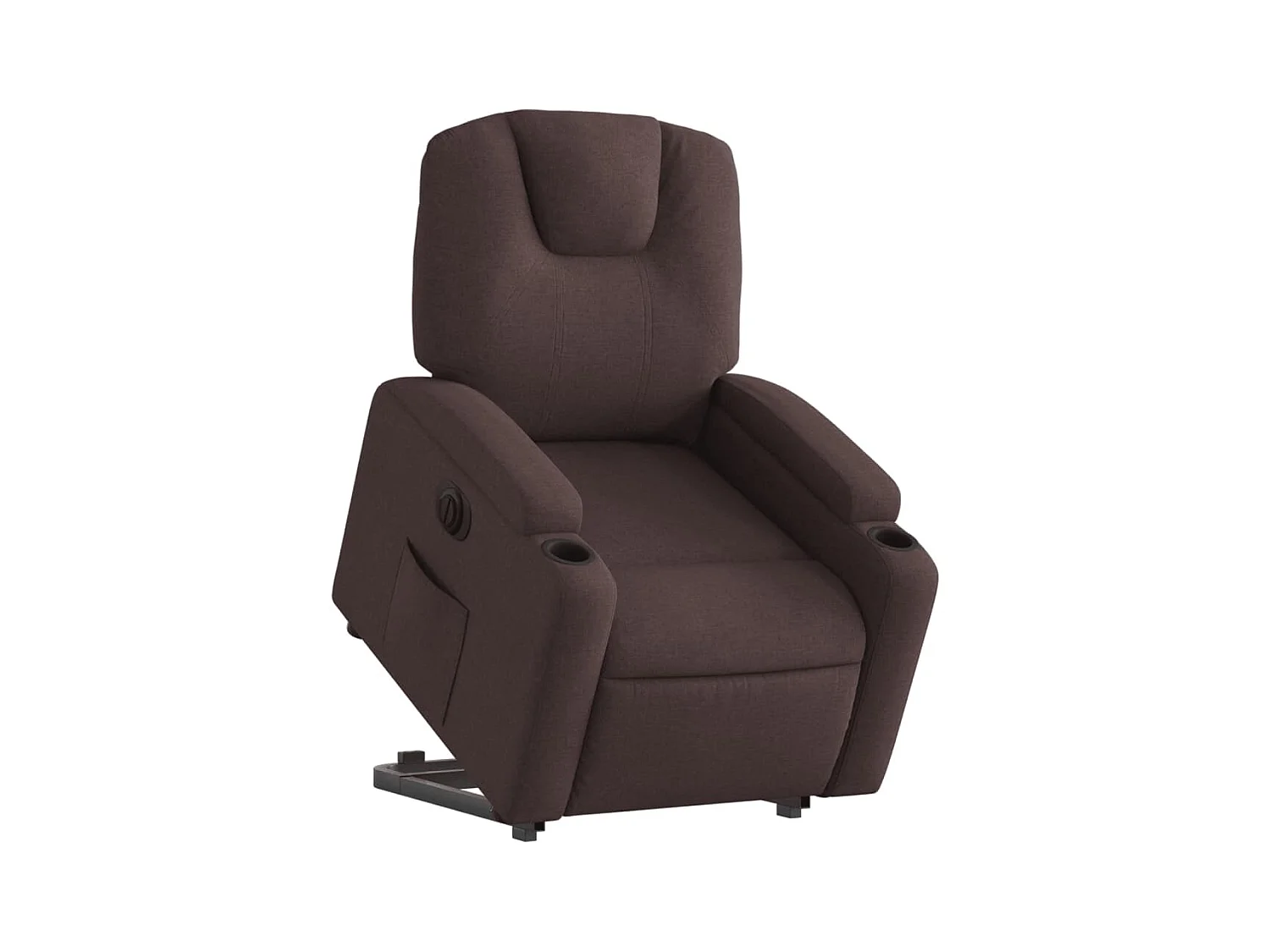 Fauteuil relax TV fonction tissu marron 74 x 88 x 97 cm DEC028409