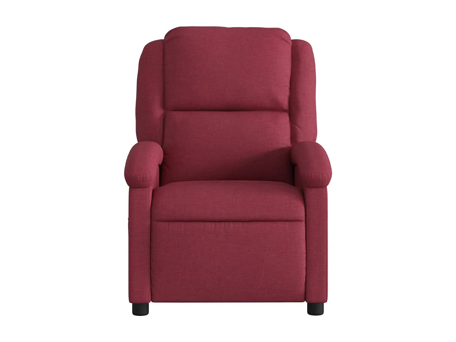 Fauteuil relax TV rembourrage tissu bordeaux 71 x 86.5 x 99.5 cm DEC028147