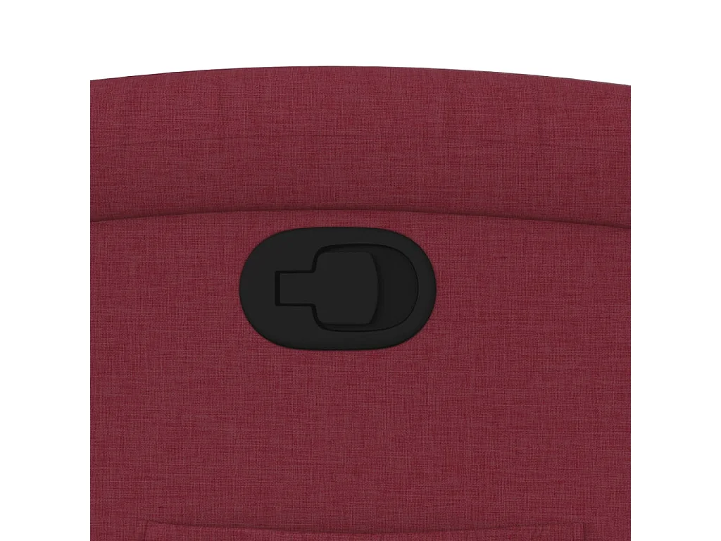Fauteuil relax TV rembourrage tissu bordeaux 71 x 86.5 x 99.5 cm DEC028147