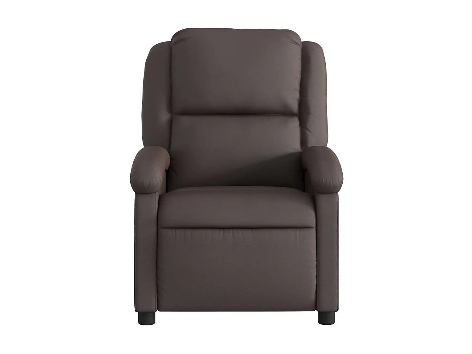 Fauteuil relax TV rembourrage cuir marron 71 x 86.5 x 99.5 cm DEC027991