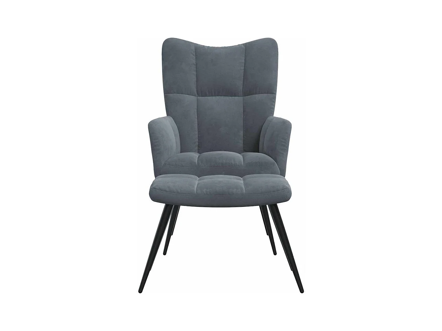 Fauteuil lounge chaise de grise 61 x 70 x 96.5 cm DEC026591