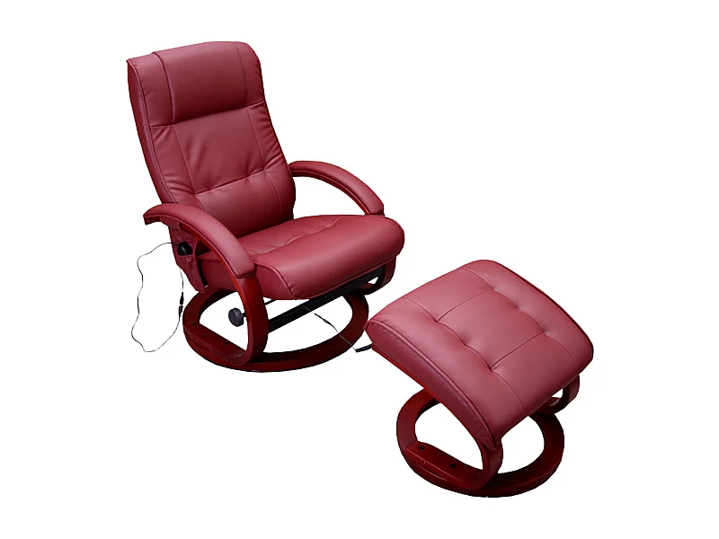 Fauteuil TV de massage bordeaux 66 x 89 x 98 cm 04_0002014