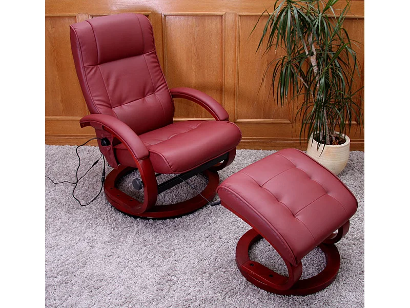 Fauteuil TV de massage bordeaux 66 x 89 x 98 cm 04_0002014