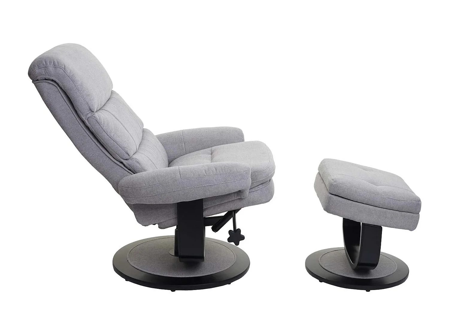 Fauteuil de relaxation TV tissu grise 84 x 120 x 107 cm 04_0001945