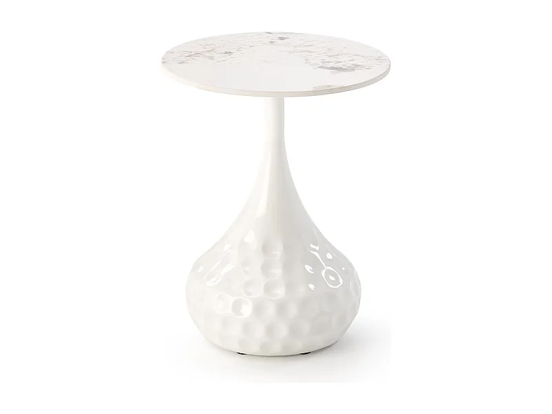 Couchtisch Verde/Gesinterter/Marmor Design/Weiss