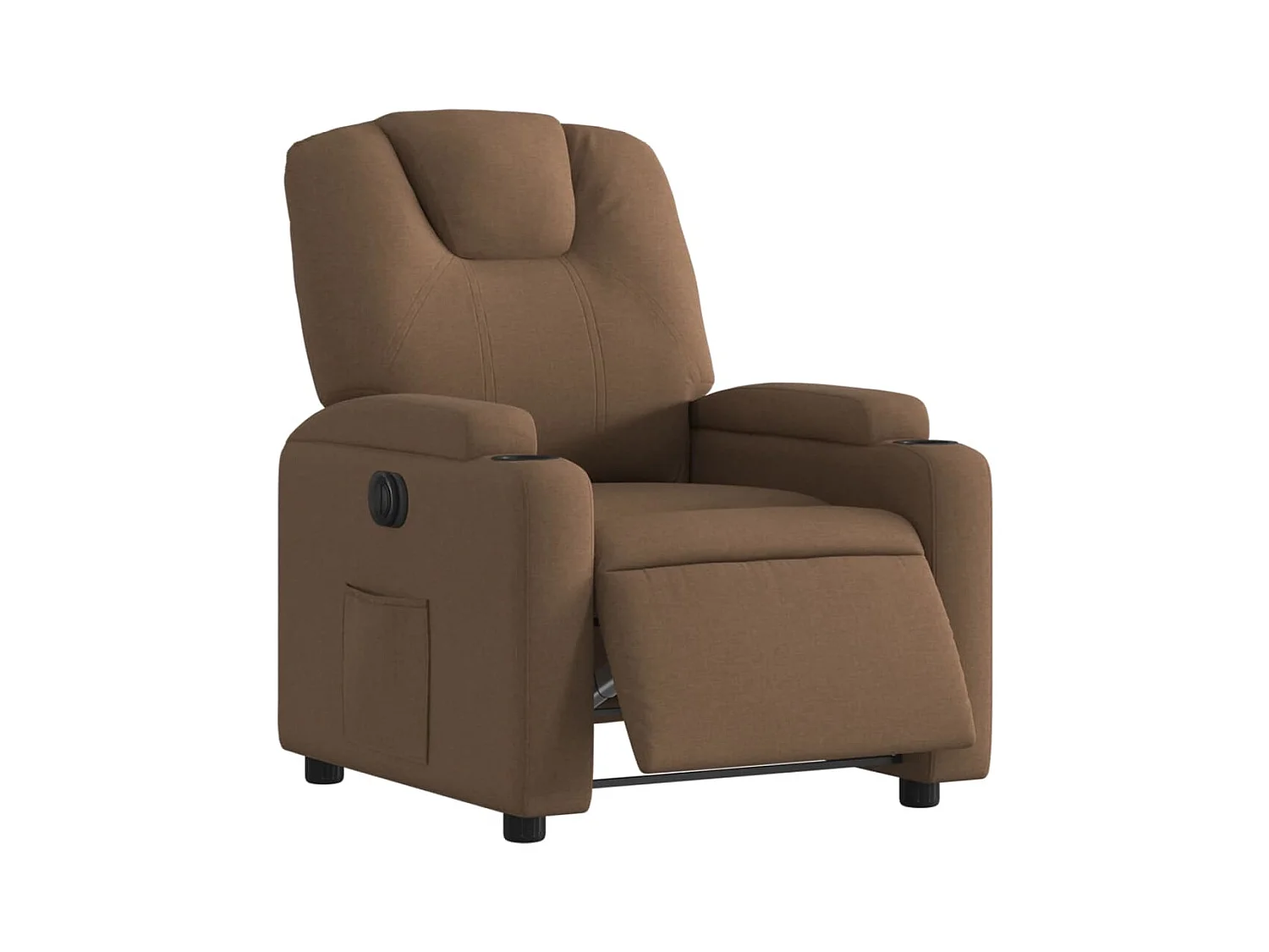 Fauteuil relax TV fonction tissu marron 74 x 88 x 97 cm DEC028443