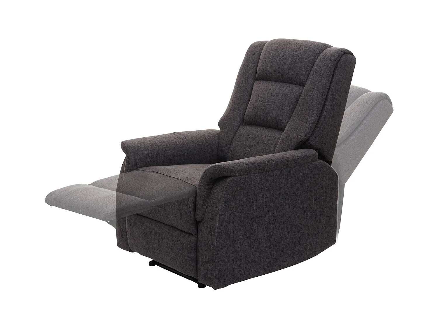 Fauteuil de massage repose-pieds tissu grise 79 x 96 x 102 cm 04_0006876
