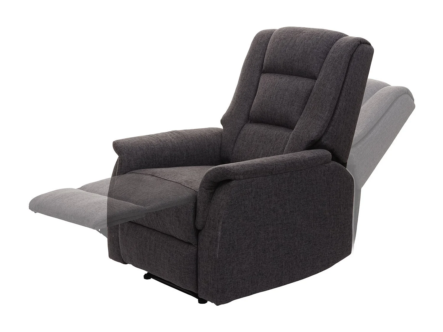 Fauteuil de massage repose-pieds tissu grise 79 x 96 x 102 cm 04_0006876
