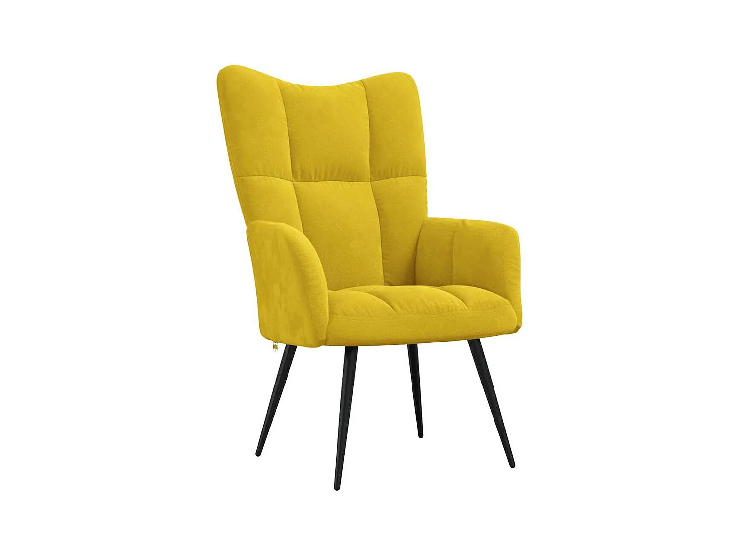 Fauteuil lounge chaise de jaune 61 x 70 x 96.5 cm DEC026597