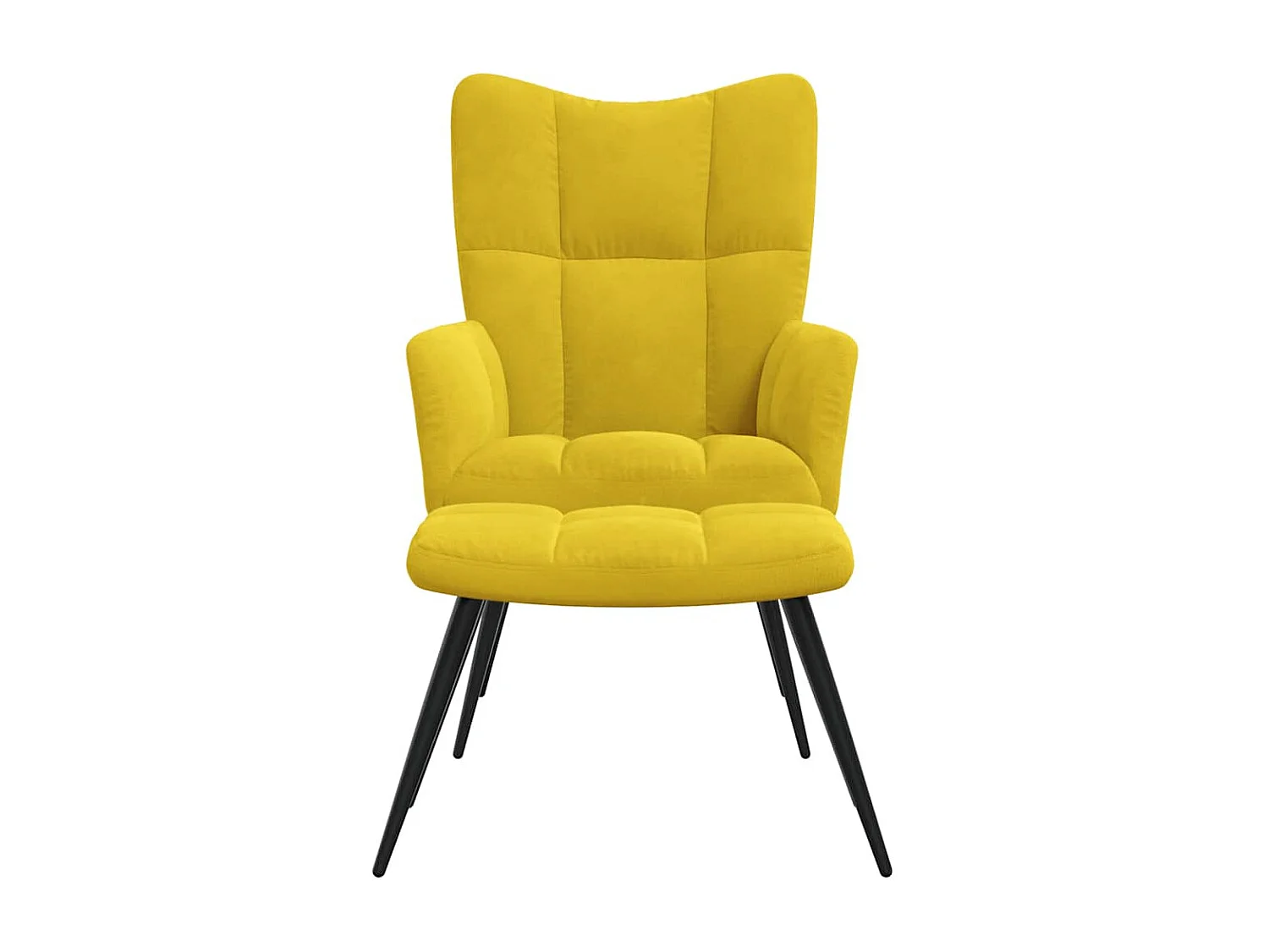 Fauteuil lounge chaise de jaune 61 x 70 x 96.5 cm DEC026597