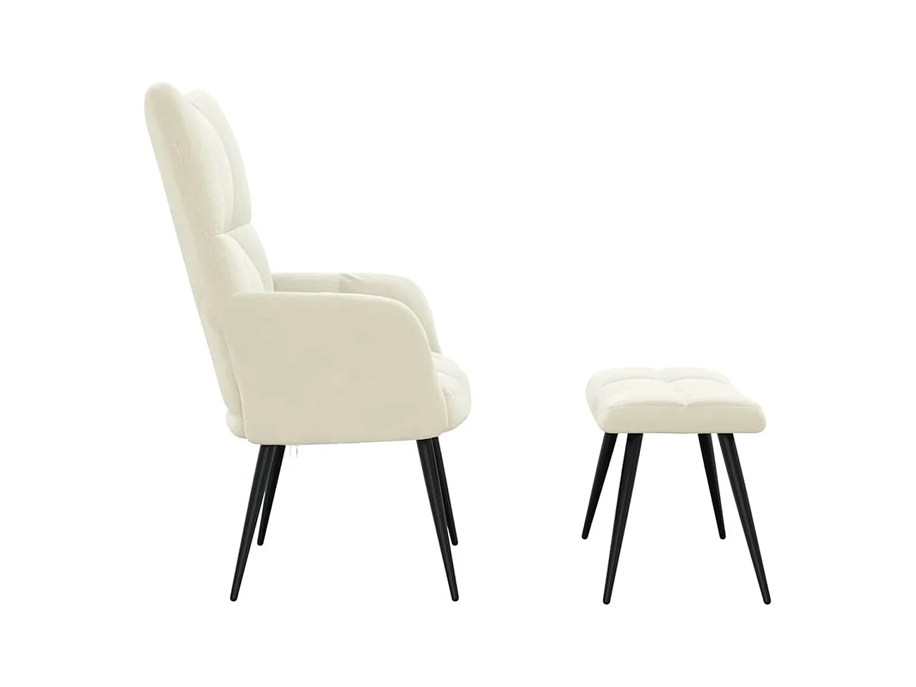 Fauteuil lounge chaise de crème 61 x 70 x 96.5 cm DEC026557