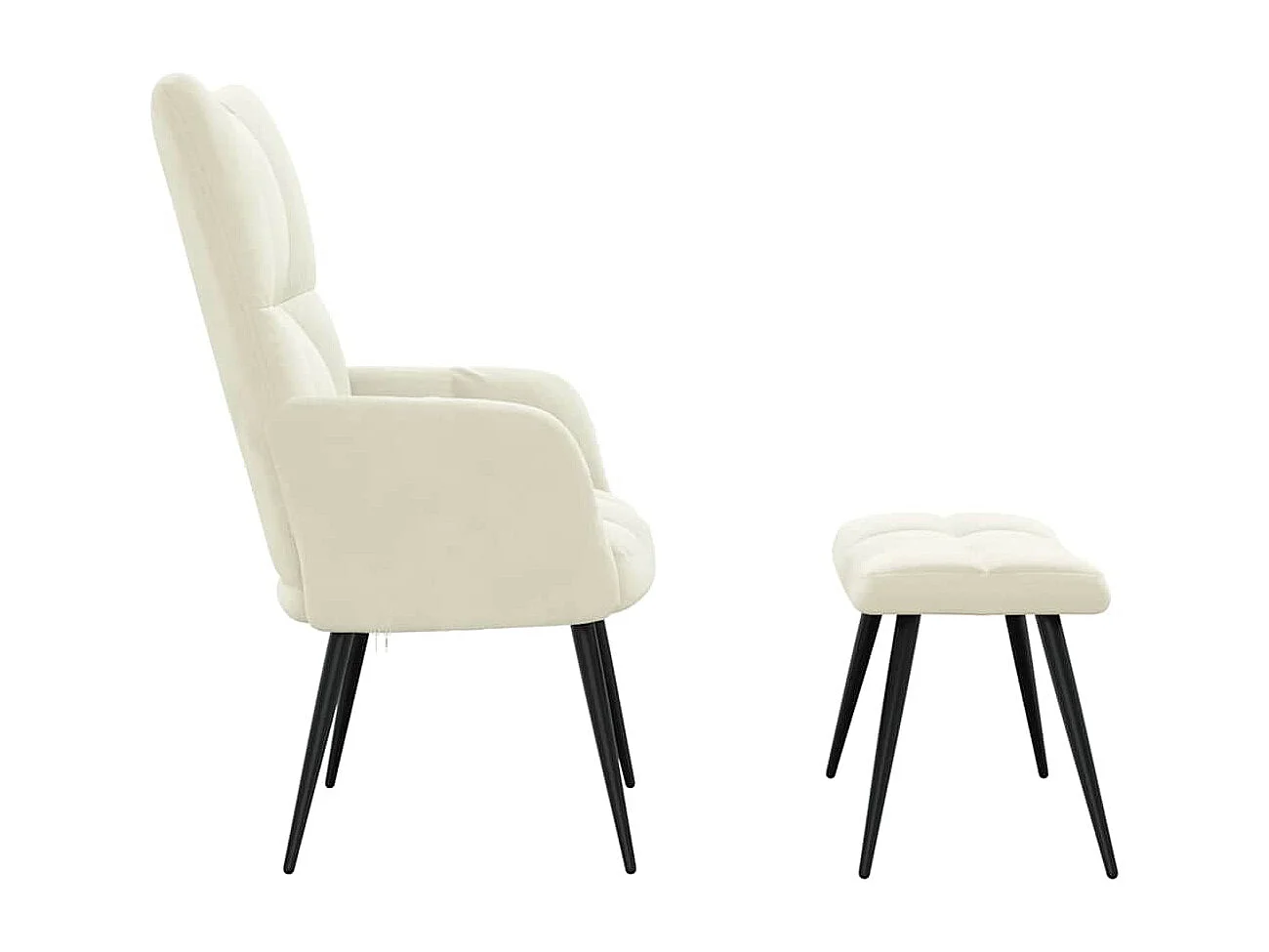 Fauteuil lounge chaise de crème 61 x 70 x 96.5 cm DEC026557