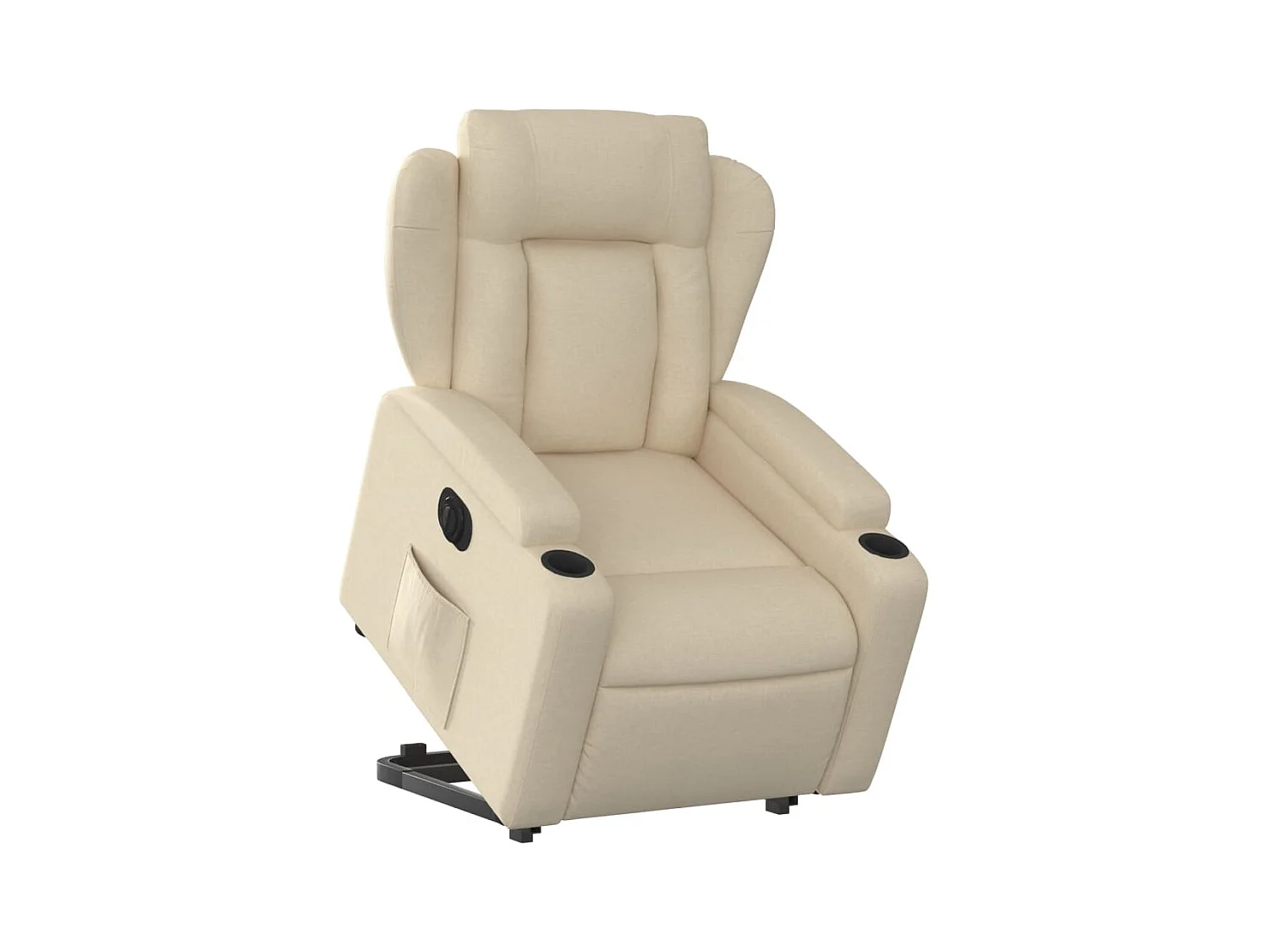 Fauteuil relax TV fonction tissu crème 77 x 94.5 x 100 cm DEC028275