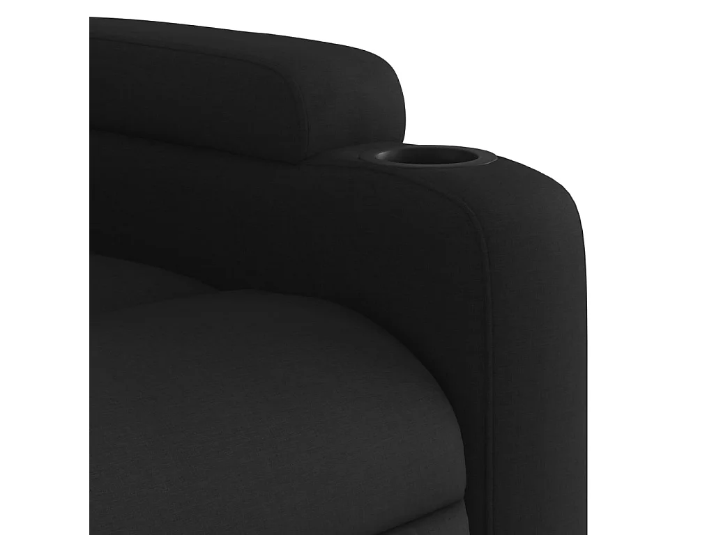 Fauteuil relax TV fonction tissu noire 77 x 94.5 x 100 cm DEC028507