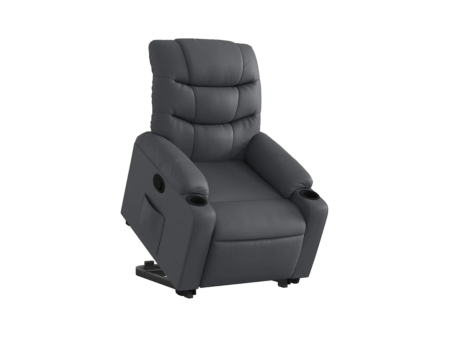 Fauteuil relax TV rembourrage PVC grise 75.5 x 93 x 99.5 cm DEC027972