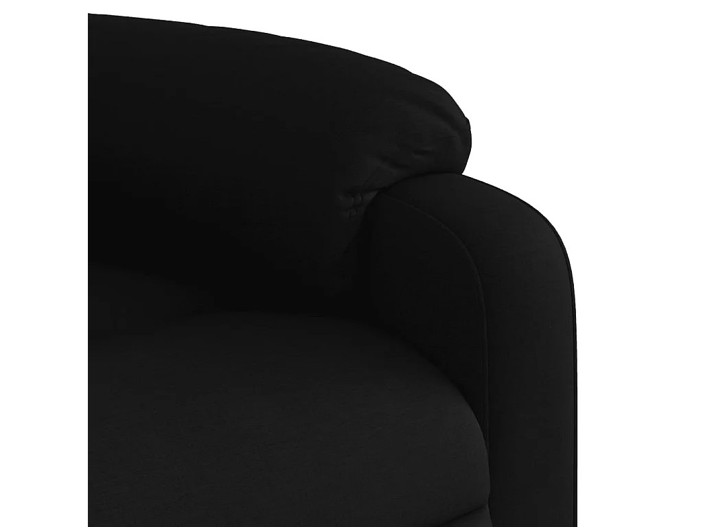 Fauteuil relax TV rembourrage tissu noire 75 x 99 x 99 cm DEC028101