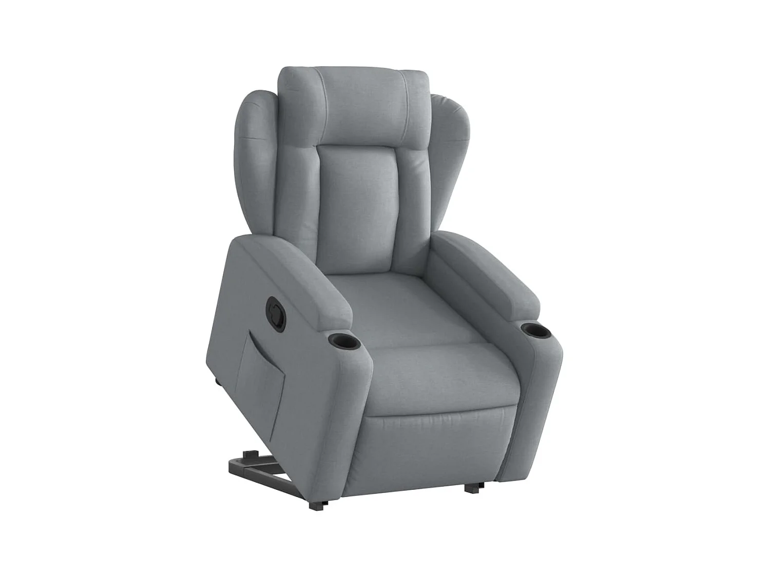 Fauteuil relax TV rembourrage tissu grise 77 x 94.5 x 100 cm DEC027906
