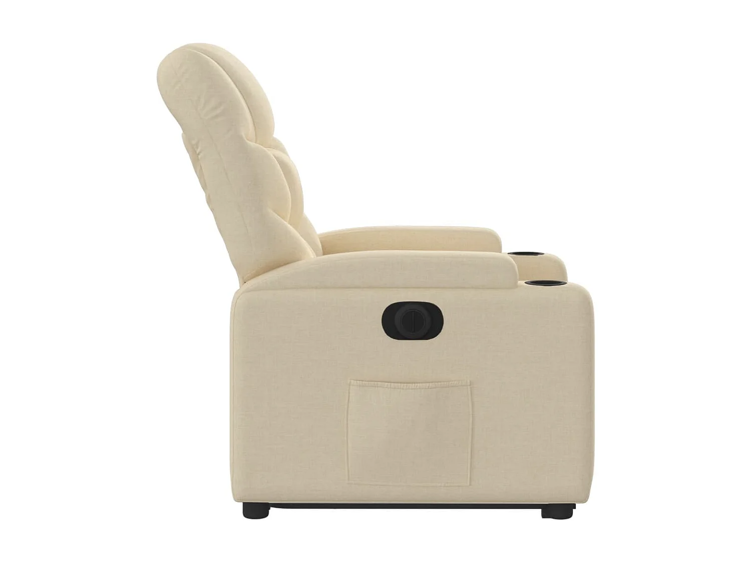 Fauteuil relax TV fonction tissu crème 74 x 89 x 100 cm DEC028285