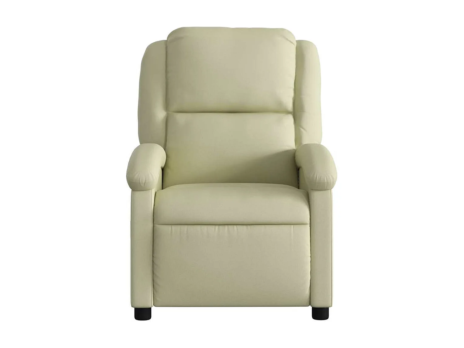 Fauteuil relax TV fonction cuir crème 71 x 86.5 x 99.5 cm DEC028255