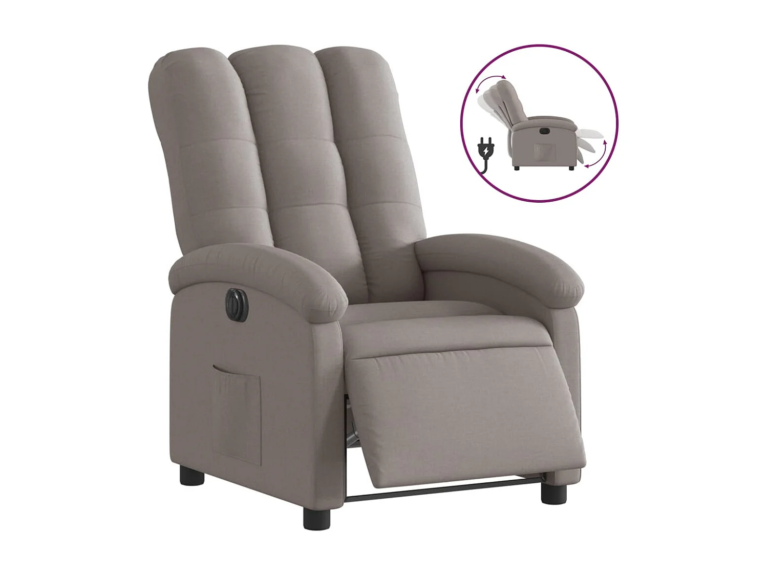 Fauteuil relax TV fonction tissu 70 x 93 x 101 cm DEC028585
