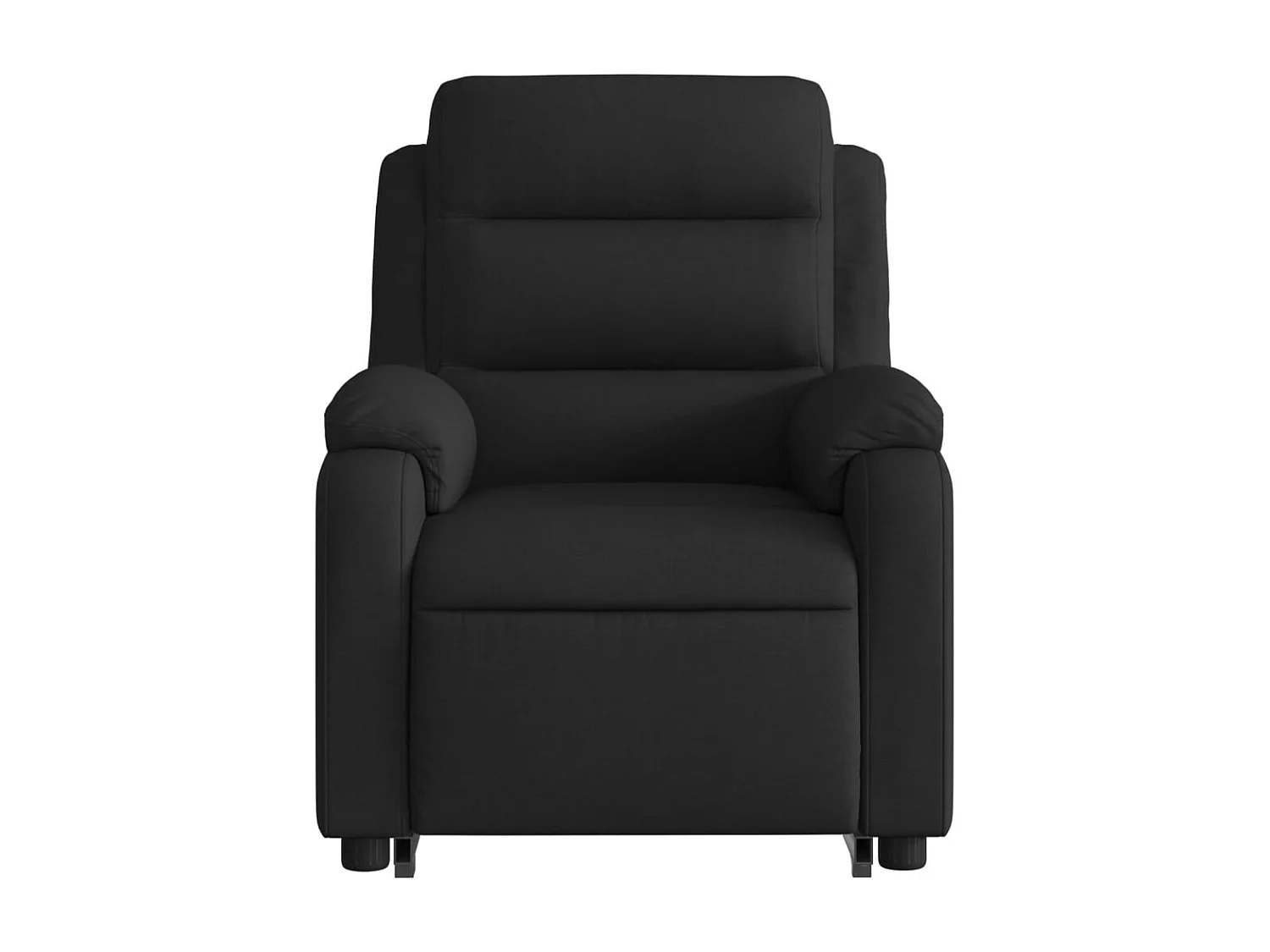Fauteuil relax TV rembourrage tissu noire 75 x 92.5 x 100 cm DEC028102
