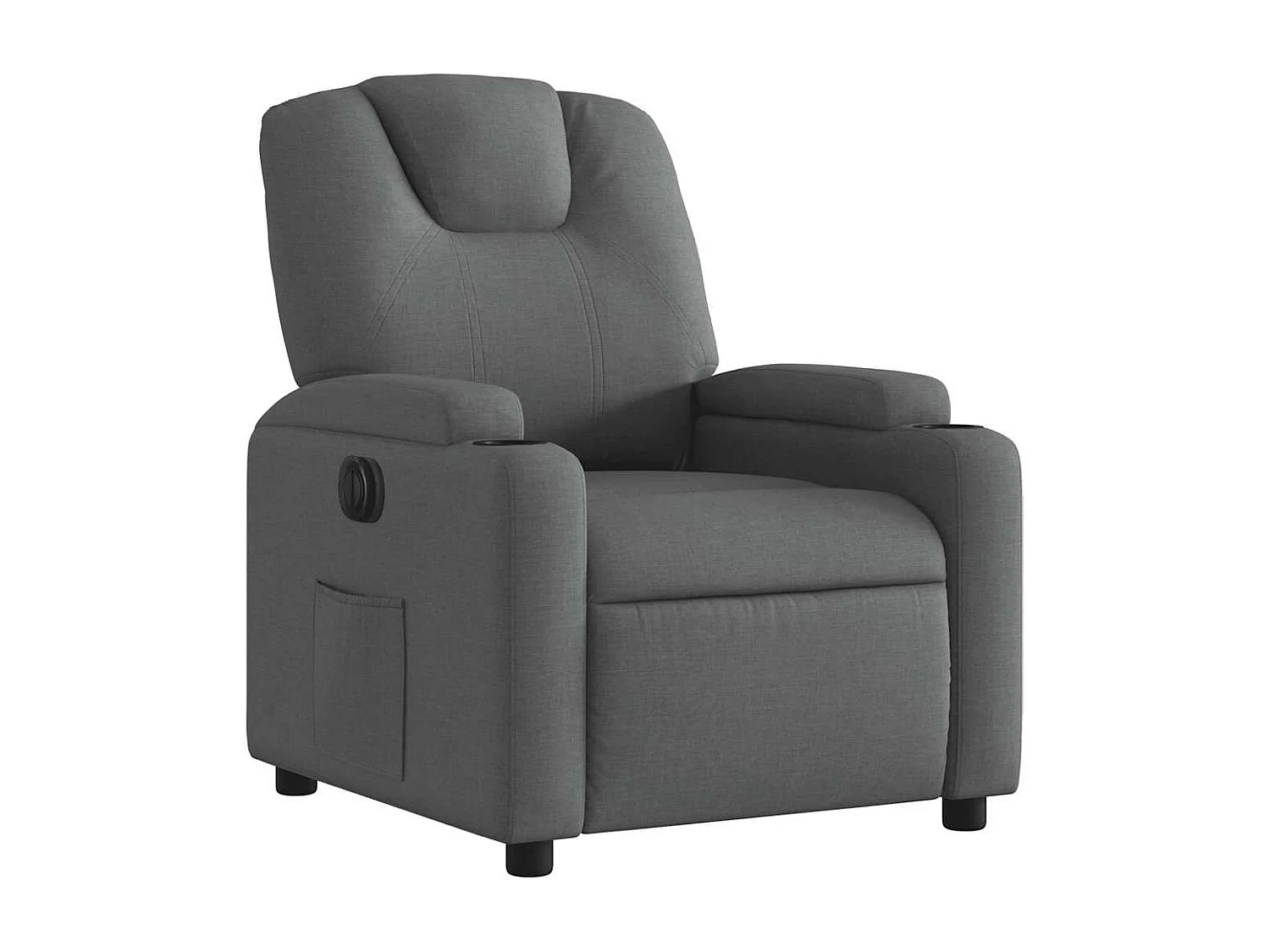 Fauteuil relax TV fauteuil tissu grise 74 x 88 x 97 cm DEC028365