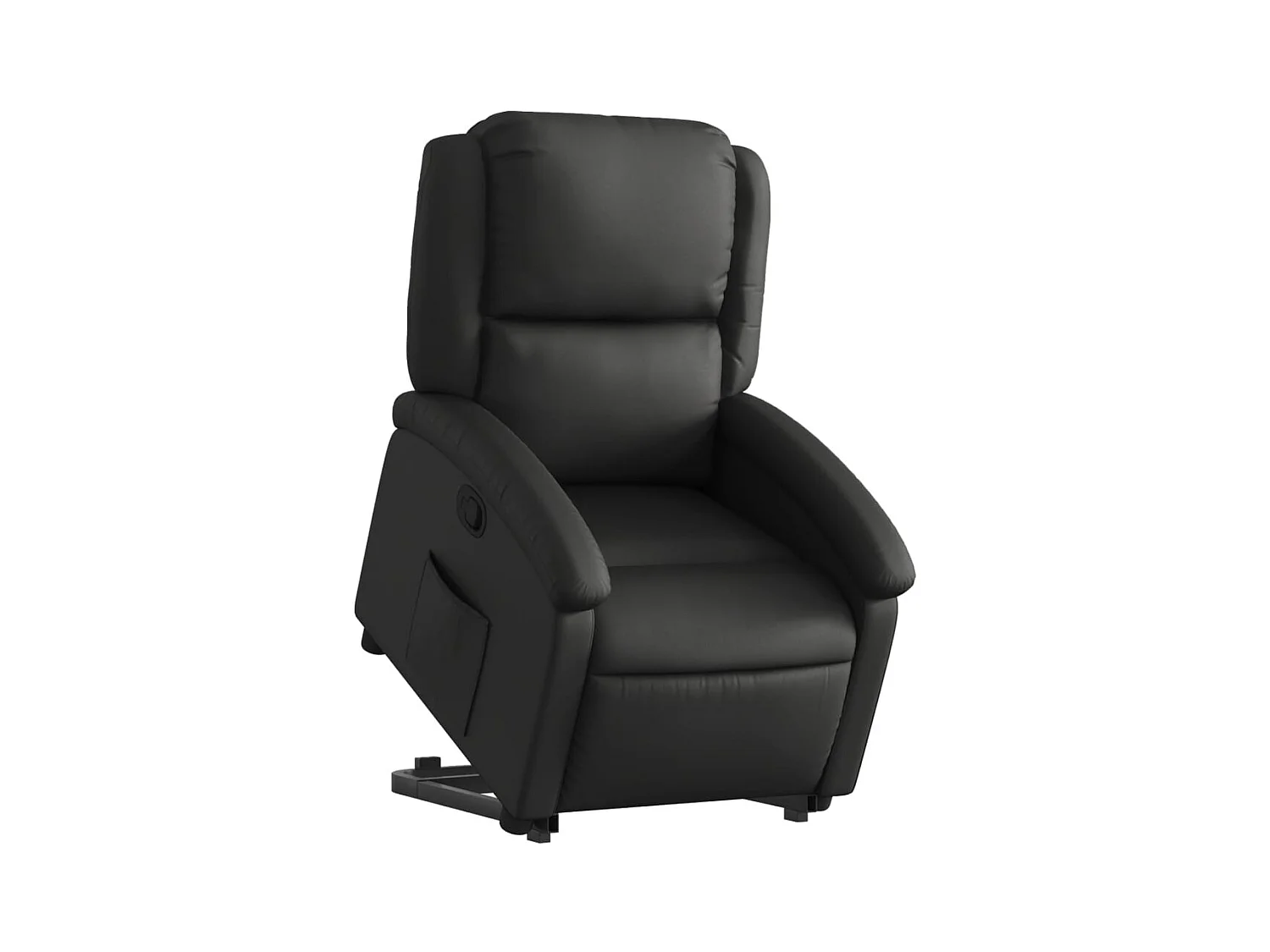 Fauteuil relax TV rembourrage cuir noire 71 x 86.5 x 99.5 cm DEC028065