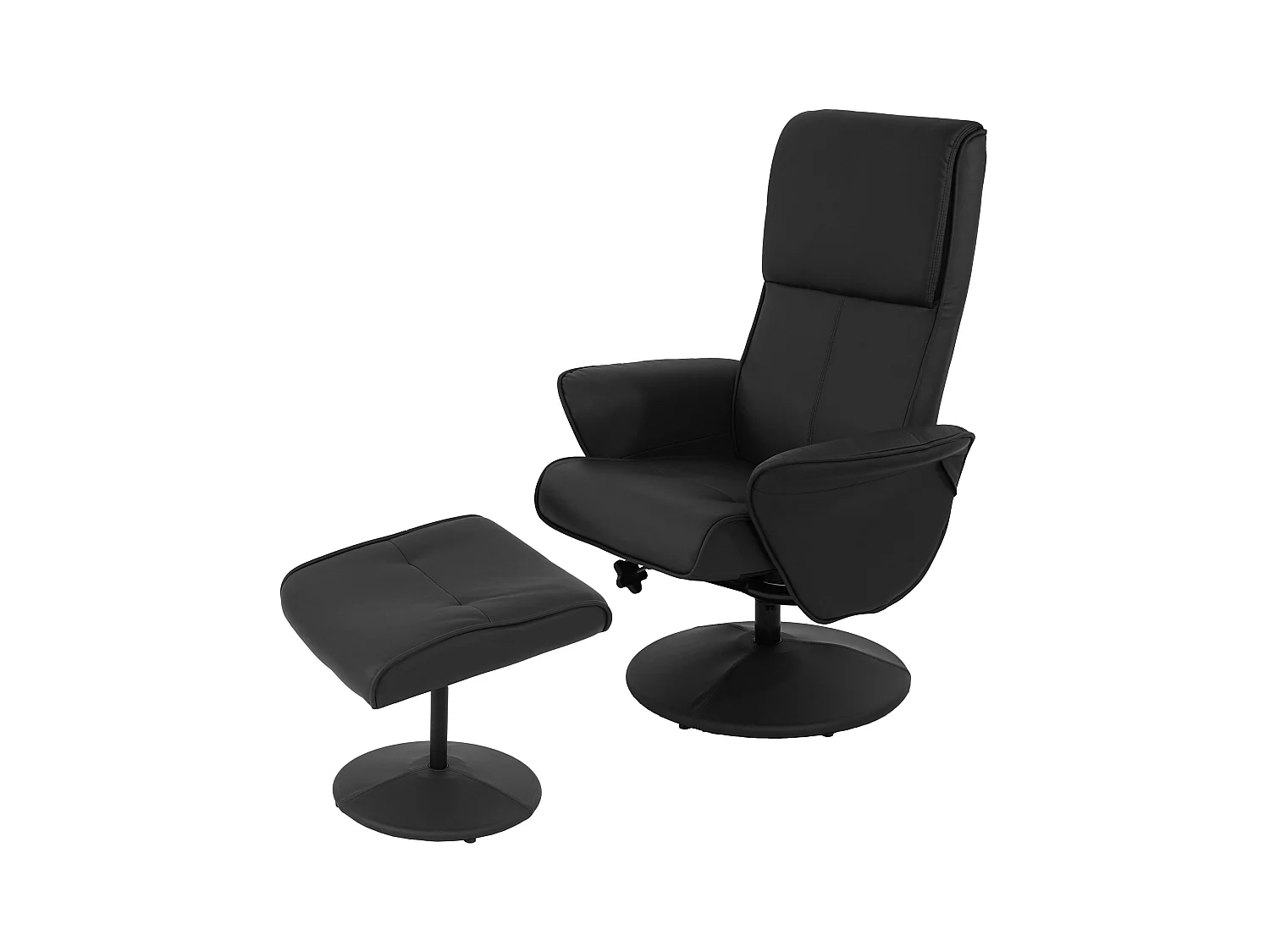 Fauteuil de relaxation TV noire 75 x 59 x 114 cm 04_0001940