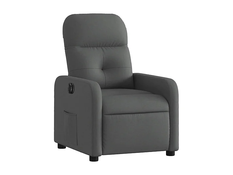 Fauteuil relax TV fonction tissu grise 66 x 89 x 96 cm DEC028348