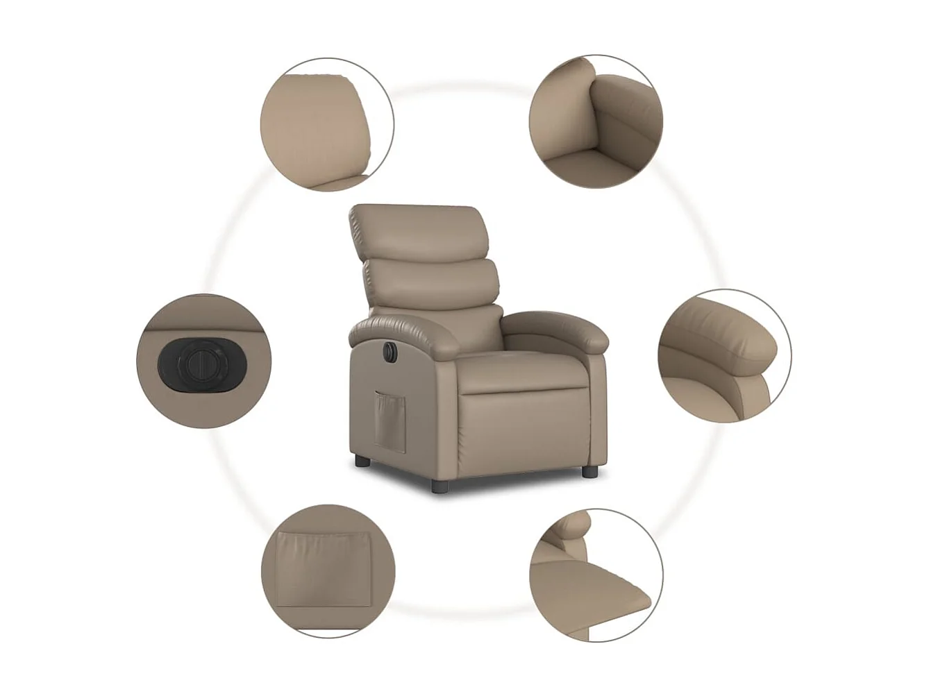 Fauteuil relax TV fonction PVC 70 x 92 x 99.5 cm DEC028246