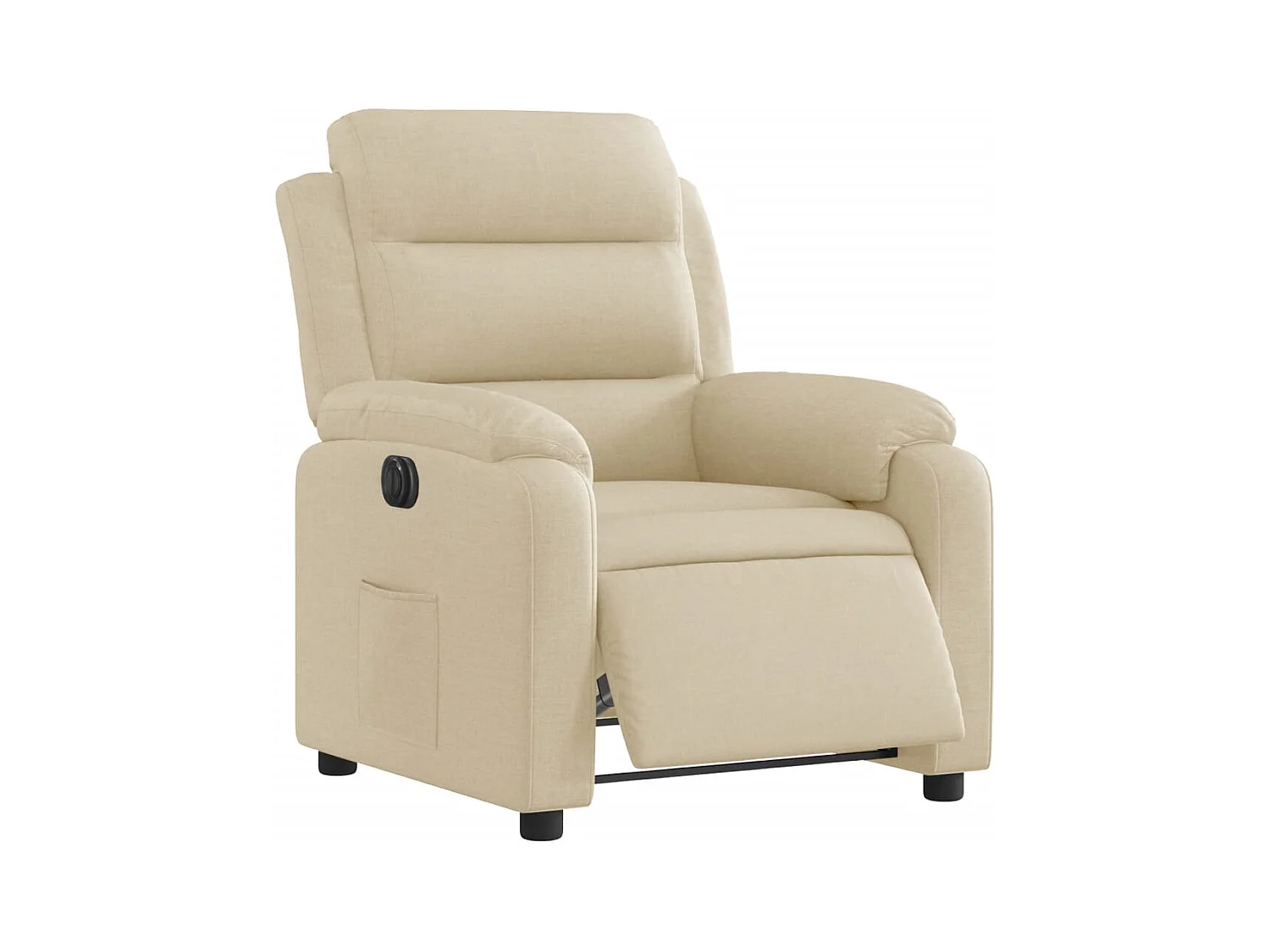 Fauteuil relax TV fonction tissu crème 75 x 92.5 x 100 cm DEC028289