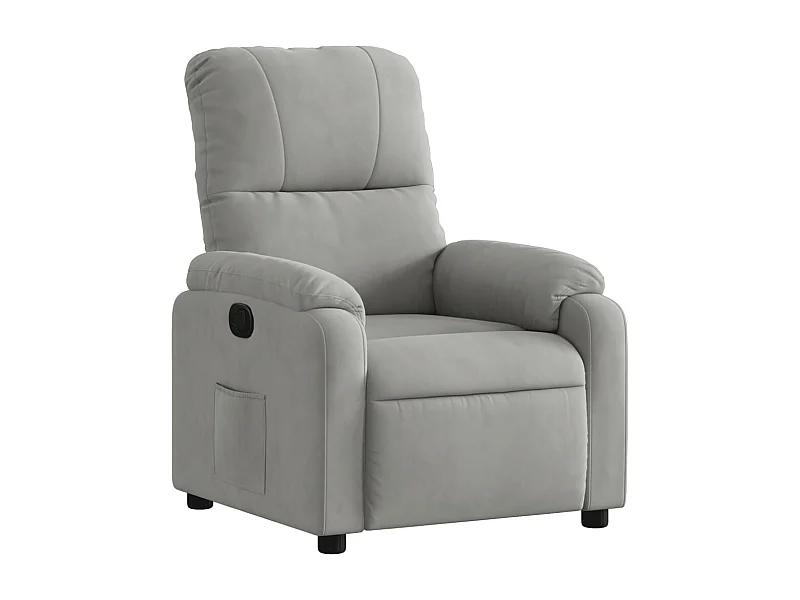 Fauteuil relax TV rembourrage tissu grise 75 x 89.5 x 103.5 cm DEC027917