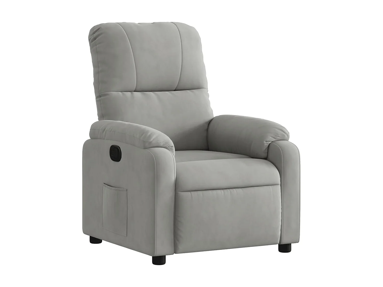 Fauteuil relax TV rembourrage tissu grise 75 x 89.5 x 103.5 cm DEC027917