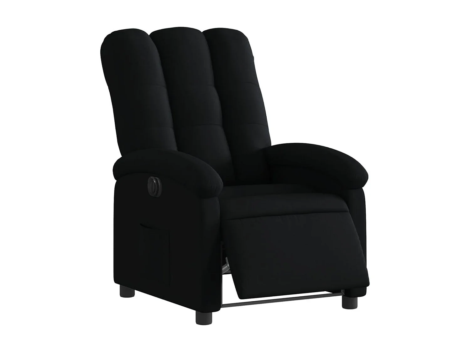 Fauteuil relax TV fonction tissu noire 70 x 93 x 101 cm DEC028490