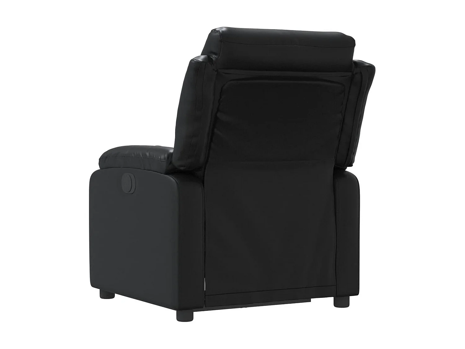 Fauteuil relax TV rembourrage PVC noire 75 x 92.5 x 100 cm DEC028075