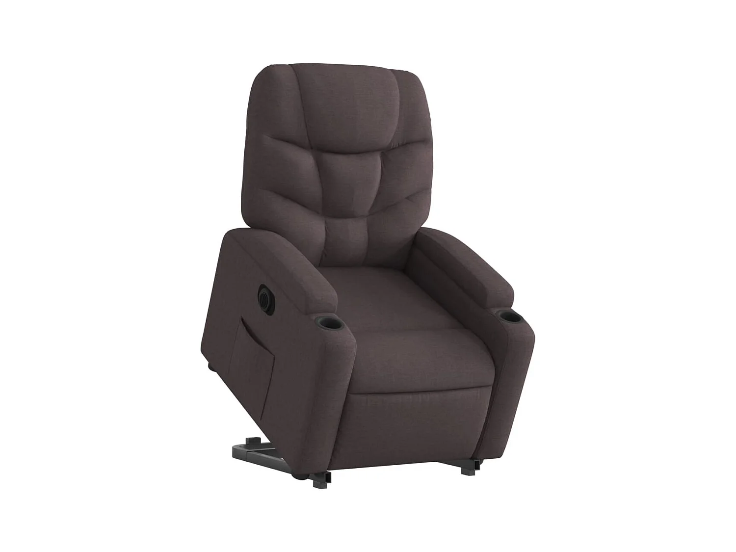 Fauteuil relax TV fonction tissu marron 74 x 89 x 100 cm DEC028410