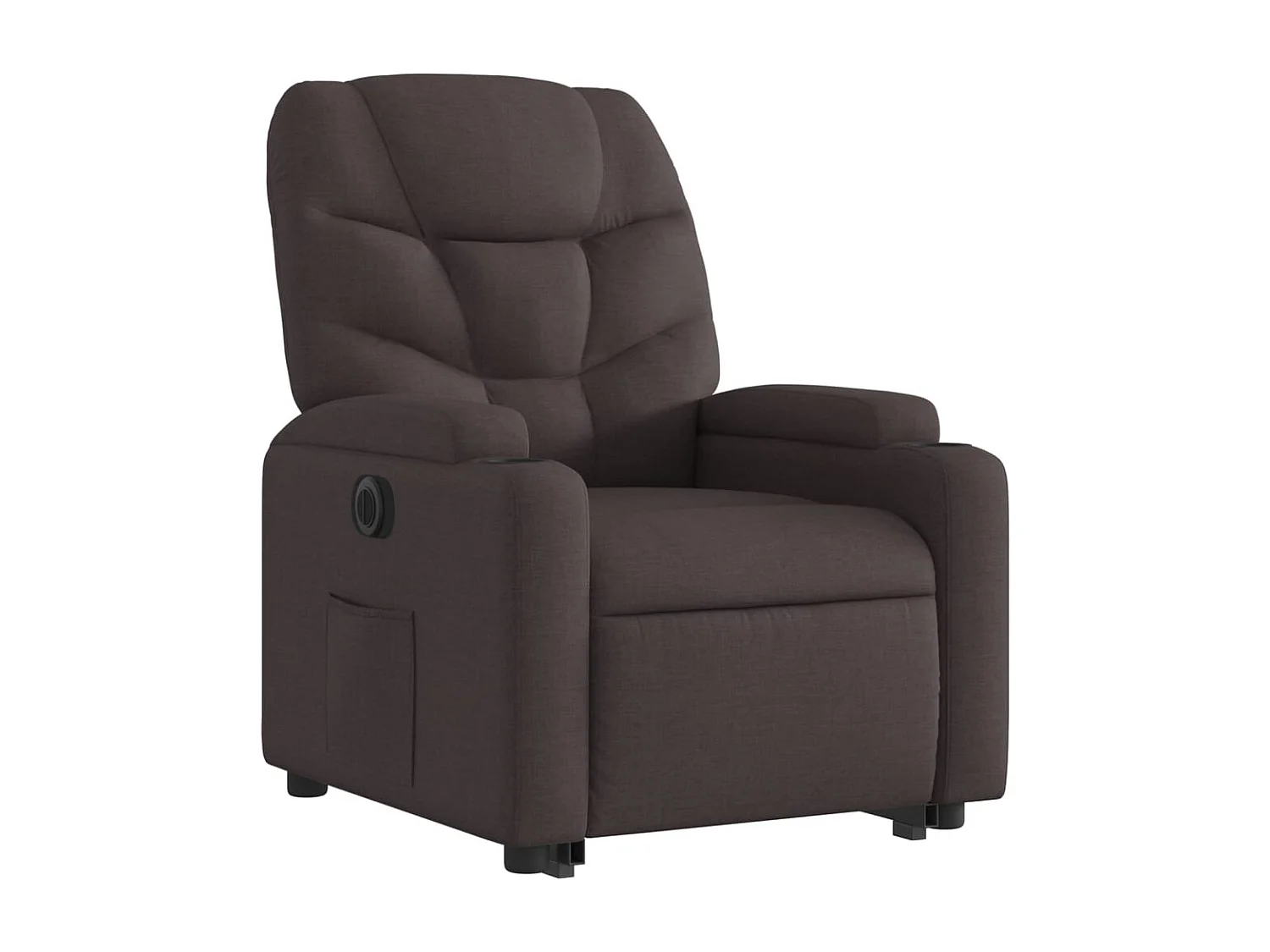 Fauteuil relax TV fonction tissu marron 74 x 89 x 100 cm DEC028410