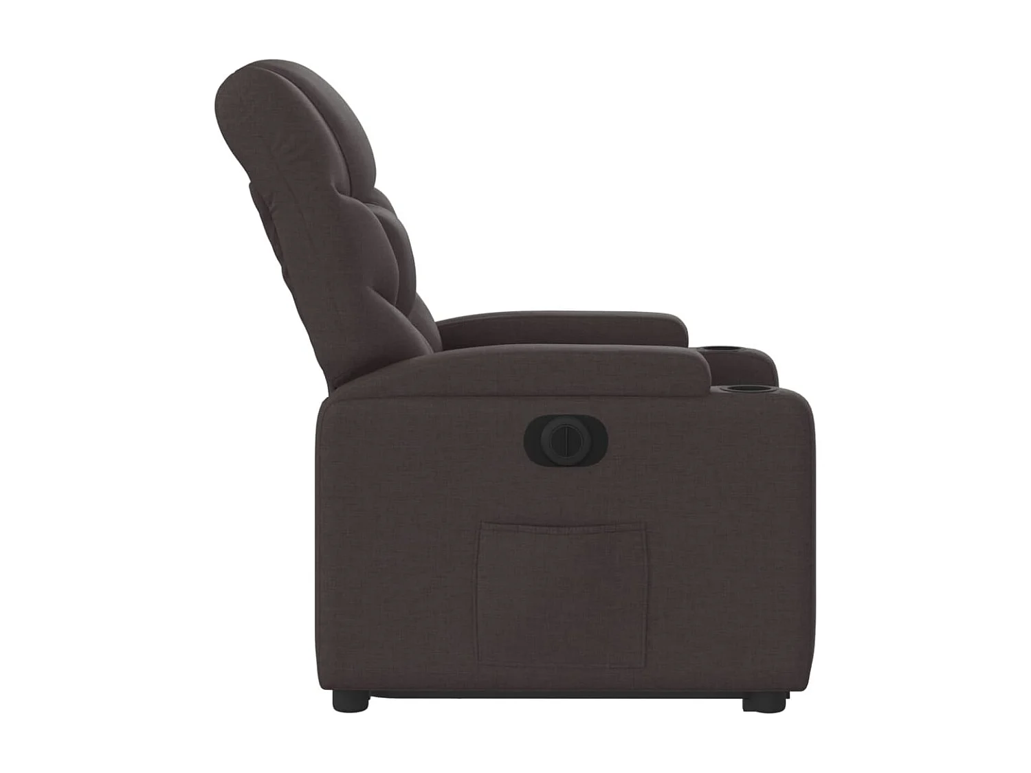 Fauteuil relax TV fonction tissu marron 74 x 89 x 100 cm DEC028410