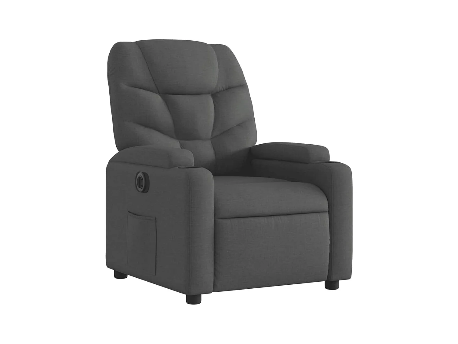 Fauteuil relax TV fonction tissu noire 74 x 89 x 100 cm DEC028483