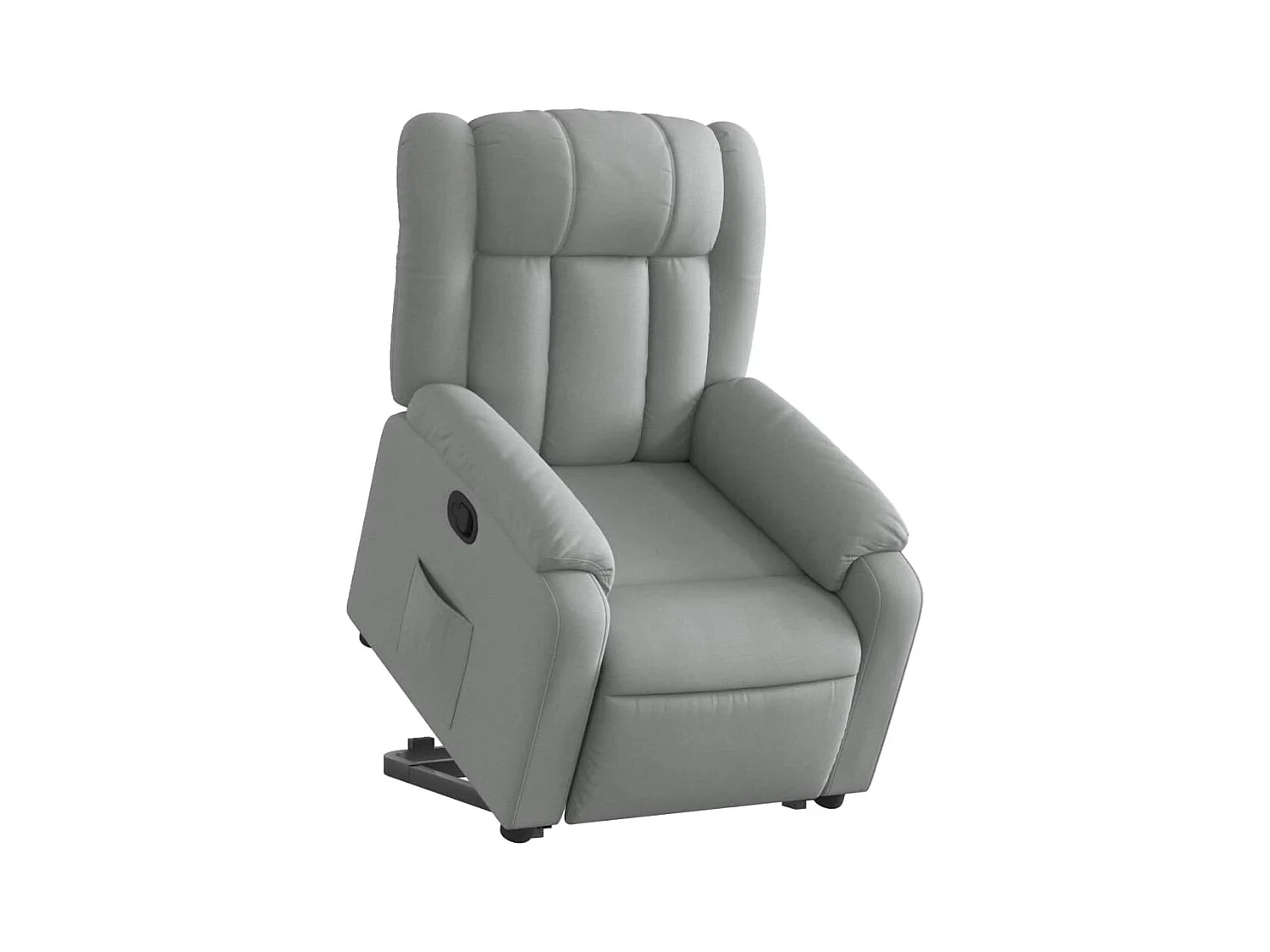 Fauteuil relax TV rembourrage tissu grise 78 x 92 x 98 cm DEC027910