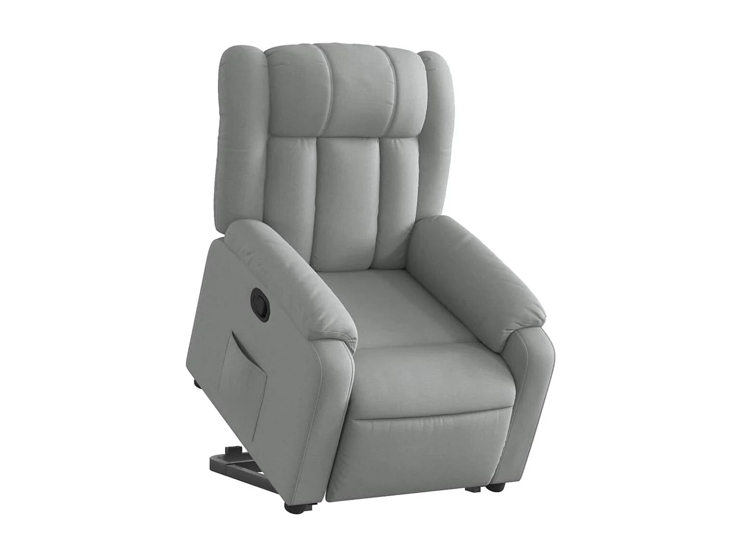 Fauteuil relax TV rembourrage tissu grise 78 x 92 x 98 cm DEC027910