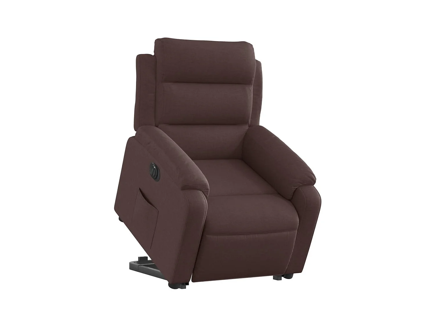 Fauteuil relax TV fonction tissu marron 75 x 92.5 x 100 cm DEC028403