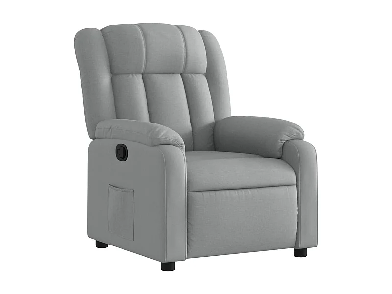 Fauteuil relax TV rembourrage tissu grise 78 x 92 x 98 cm DEC027903