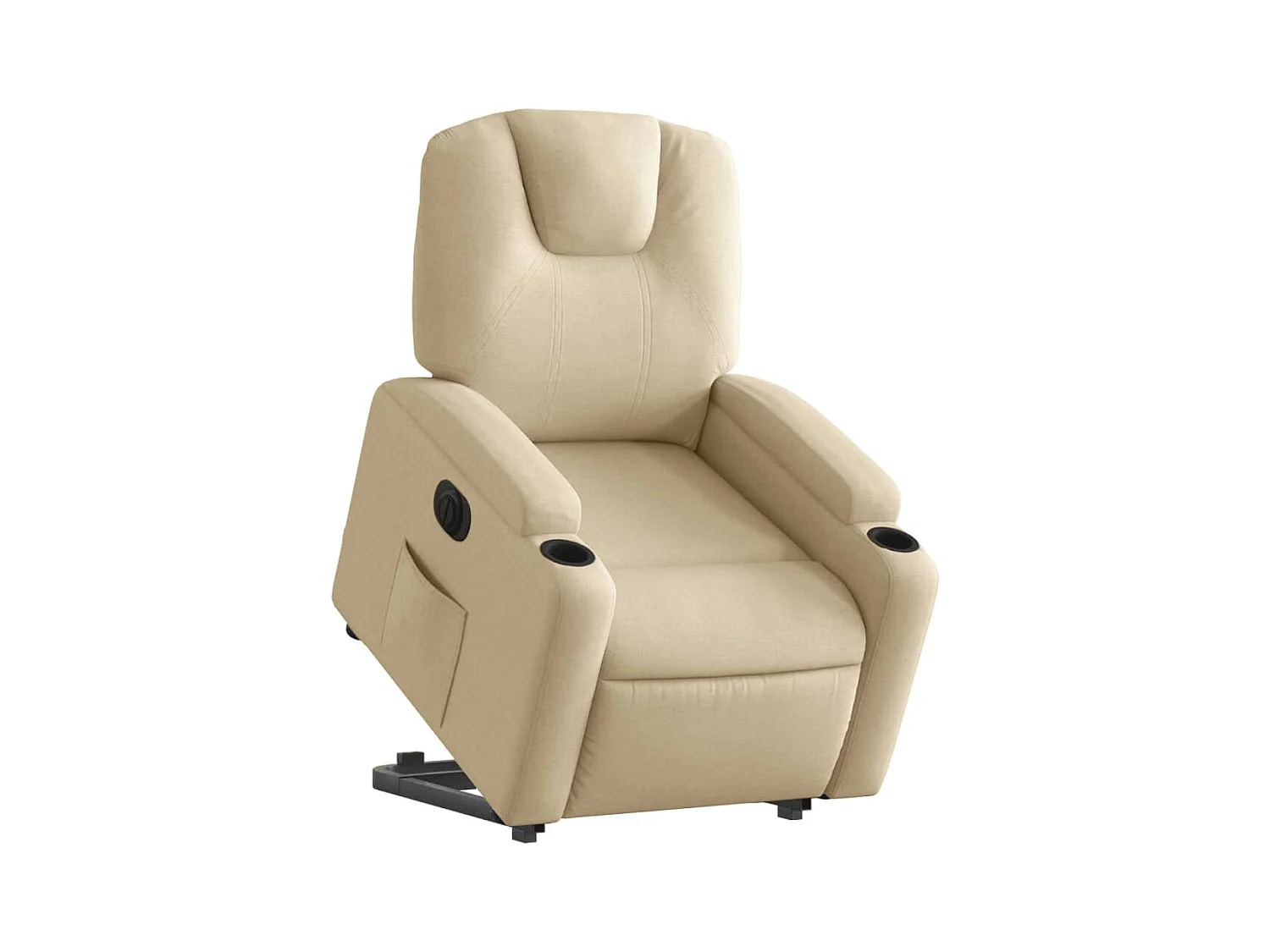Fauteuil relax TV fonction tissu crème 74 x 88 x 97 cm DEC028291