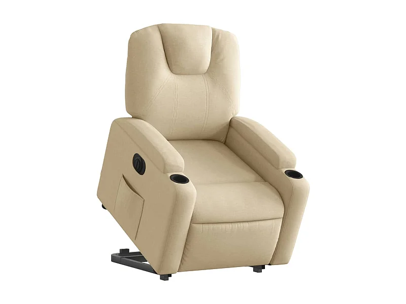 Fauteuil relax TV fonction tissu crème 74 x 88 x 97 cm DEC028291