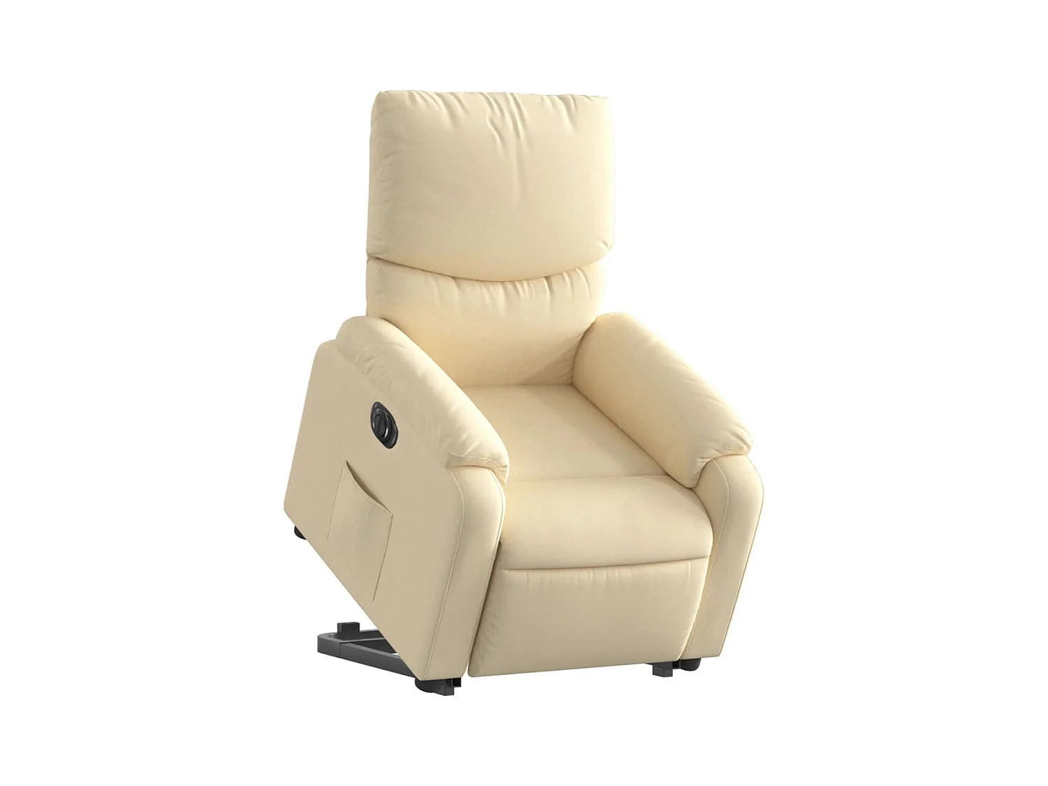 Fauteuil relax TV fonction tissu crème 75 x 99 x 99 cm DEC028292